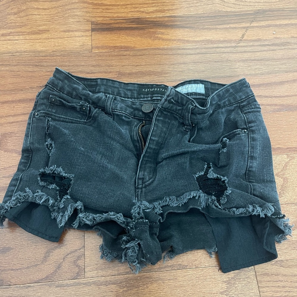 Aeropostale Black Denim Shorts